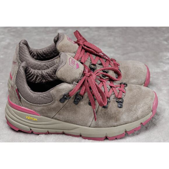 Danner Dry Mountain 600 Low Outdoor Hiking Shoes Gray Suede Plum Womens Size 7.5 - Picture 12 of 16